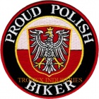 Proud Polish Biker Embroidered Poland Flag Patch